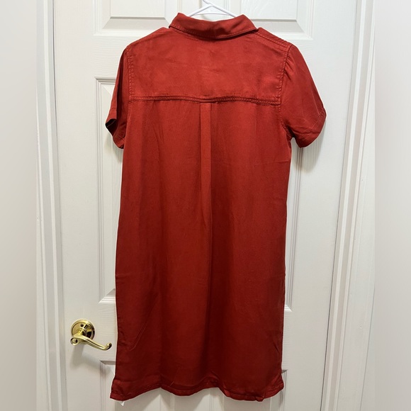 NWT GAP Women's Tencel Dress Chili Oil Size Small - Picture 3 of 7